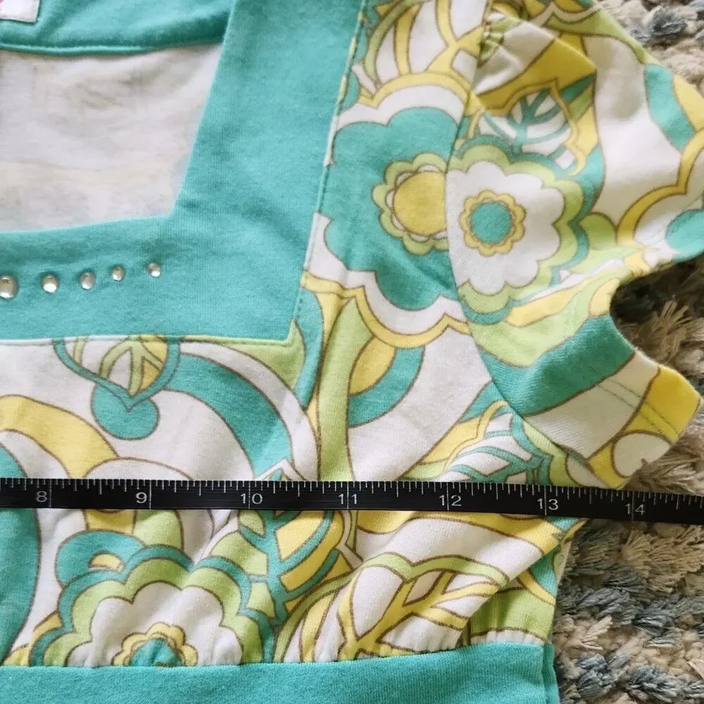 Justice Flower Power Girls Dress || s8 EUC